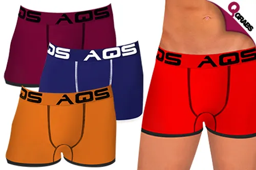 For QR79 Stock Up on the Necessities with Packs of Three AQS Men’s Boxers! (QR182 Value)